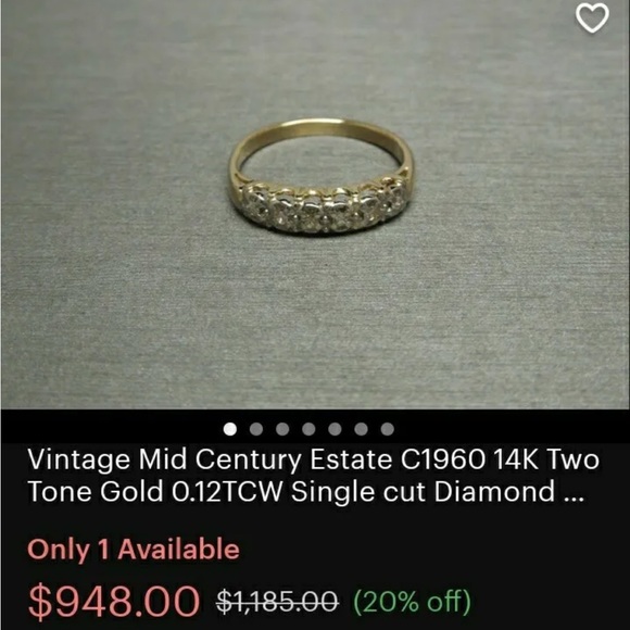 14kt gold Diamond ring size 7 - Picture 9 of 9